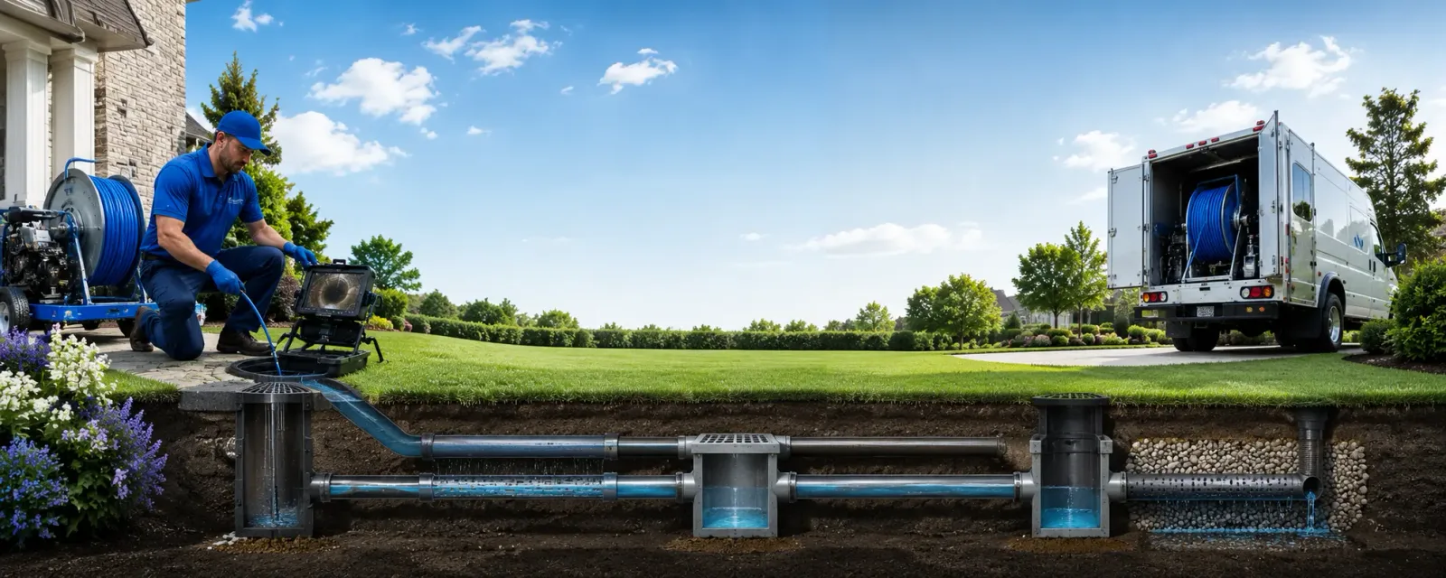 Outdoor drain cleaning information for Mullens, WV